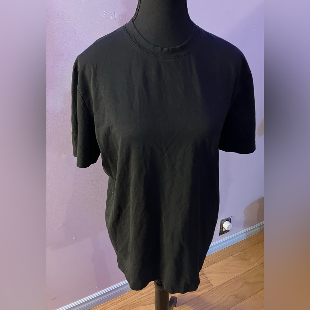 Unisex Black Short Sleeved Stretchy Tee